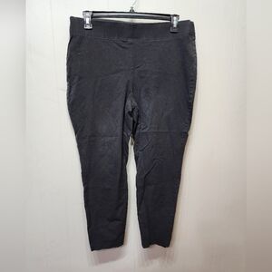 Talbots Pants Size 16 Black Skinny Ankle‎ Curvy Elastic Waist Casual Office C167